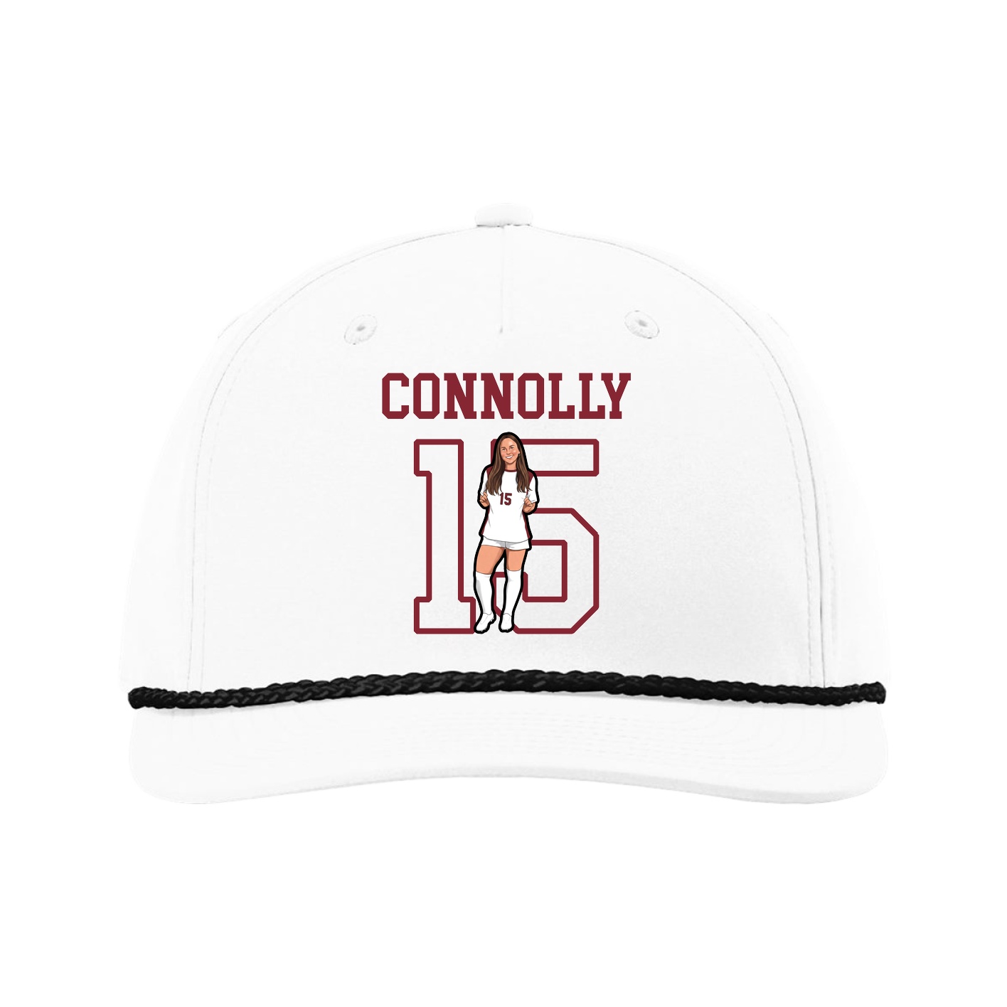 Five-Panel Classic Rope Cap — Shirsey in White