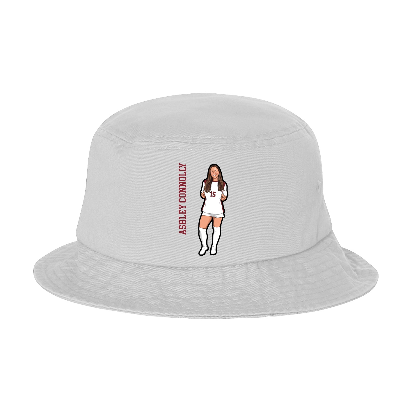Bucket Cap — Name Vertical in White