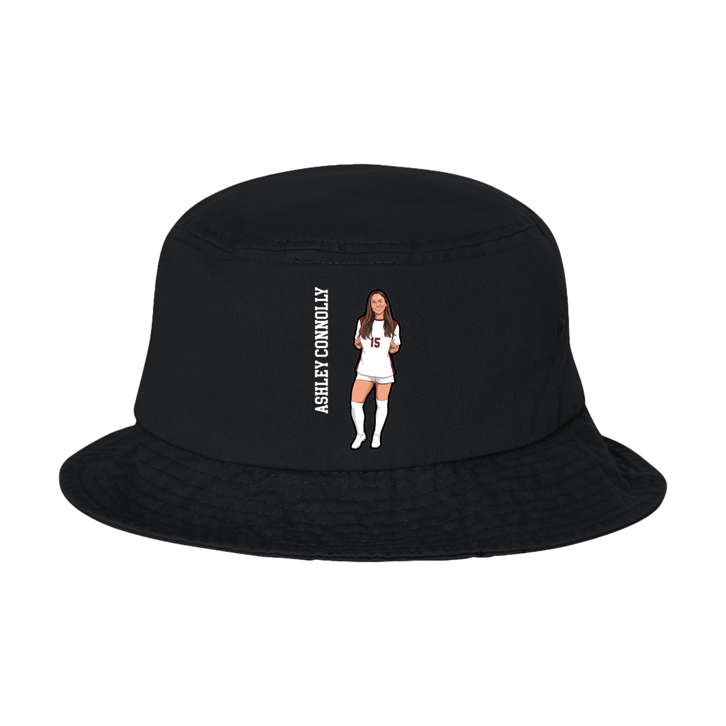 Bucket Cap — Name Vertical in Black