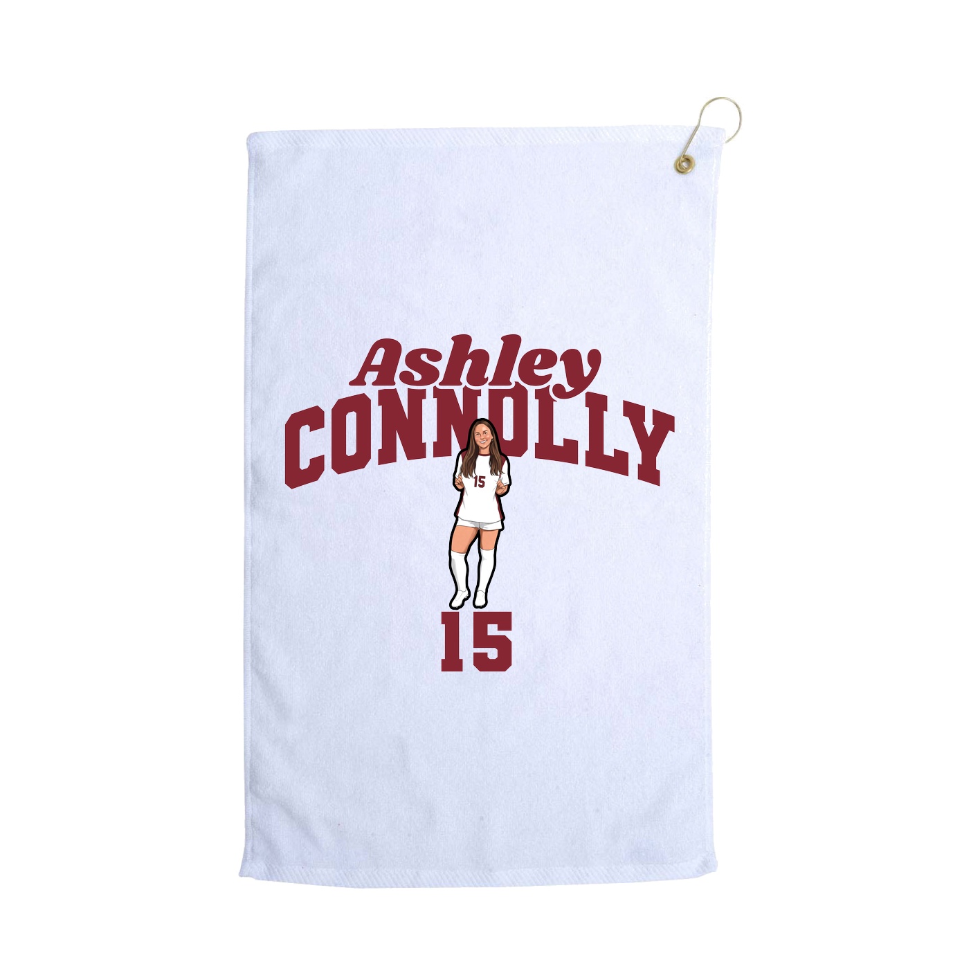 Golf Towel — Signature Arch in White