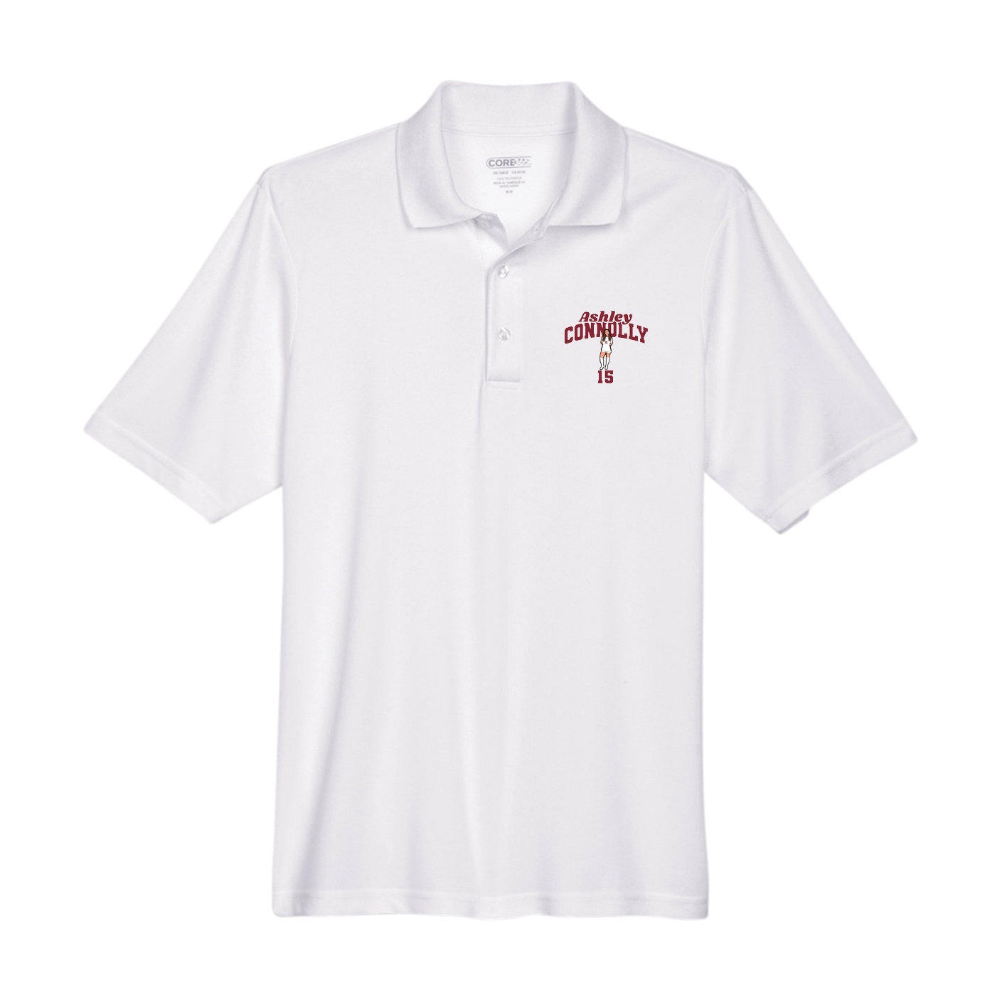 Performance Polo — Signature Arch in White