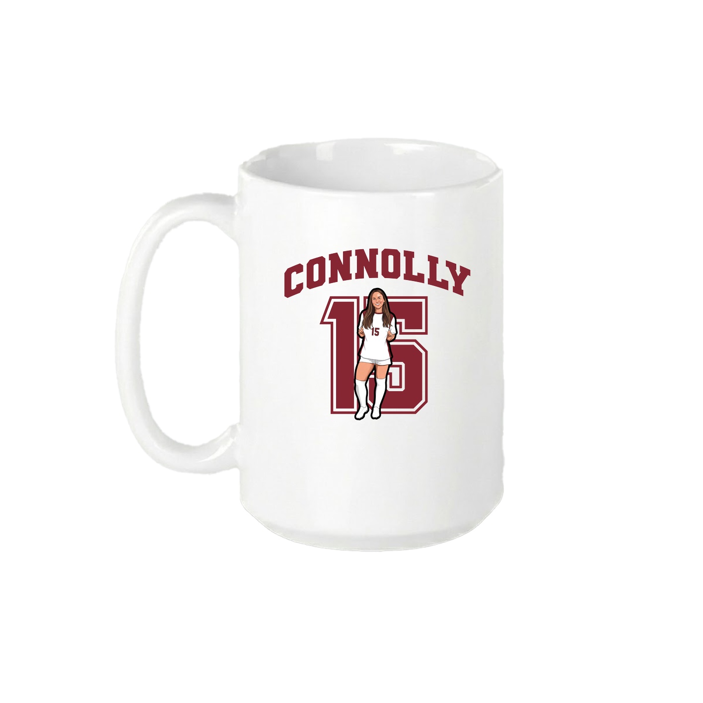 15oz Coffee Mug — Number in White