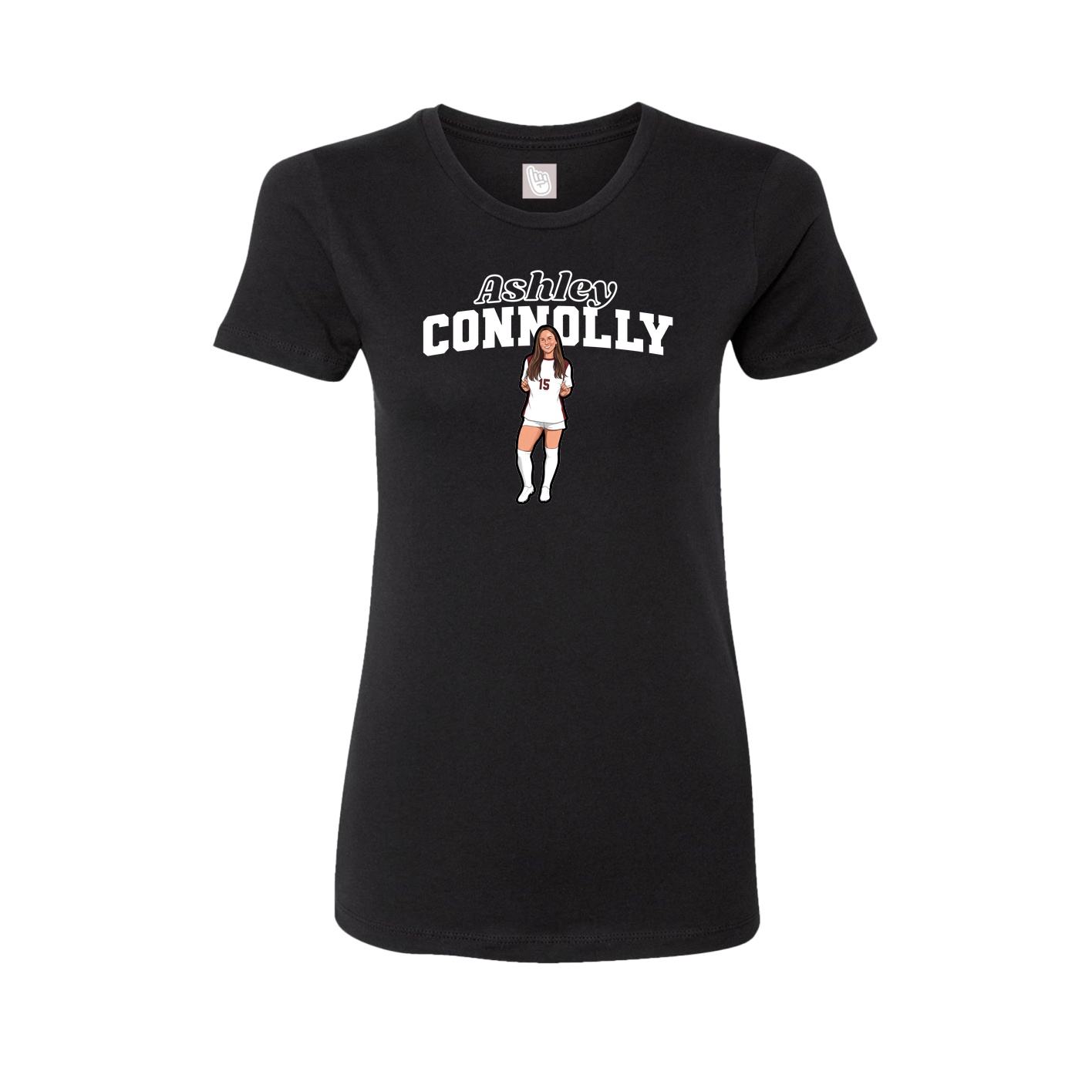 Womens Tee — Name Arch in Black