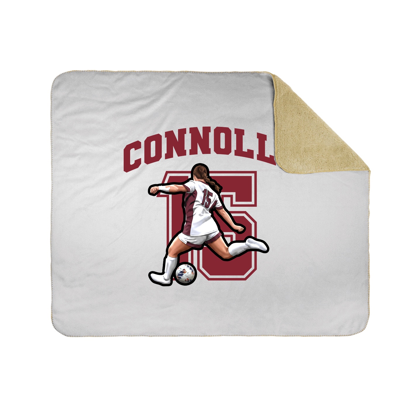 Throw Blanket — Number in White