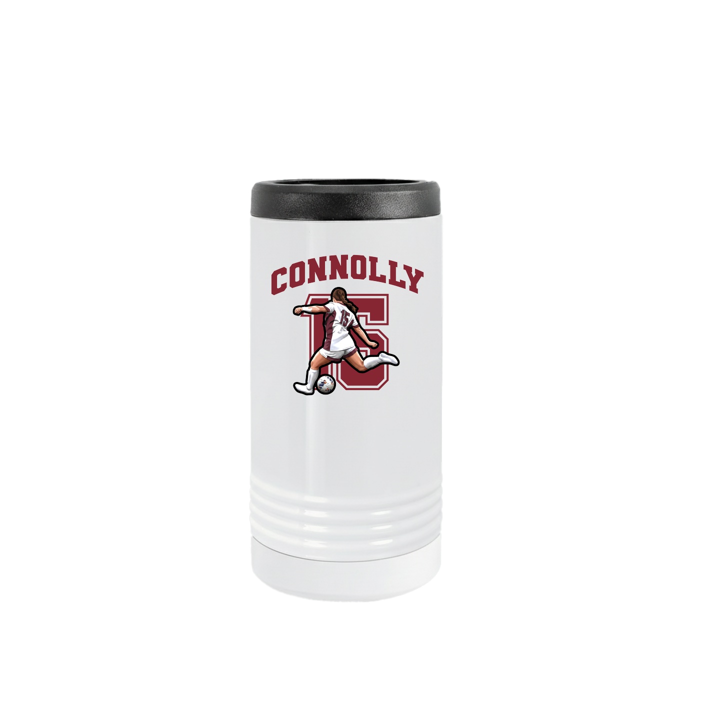 Slim Beverage Holder — Number in White
