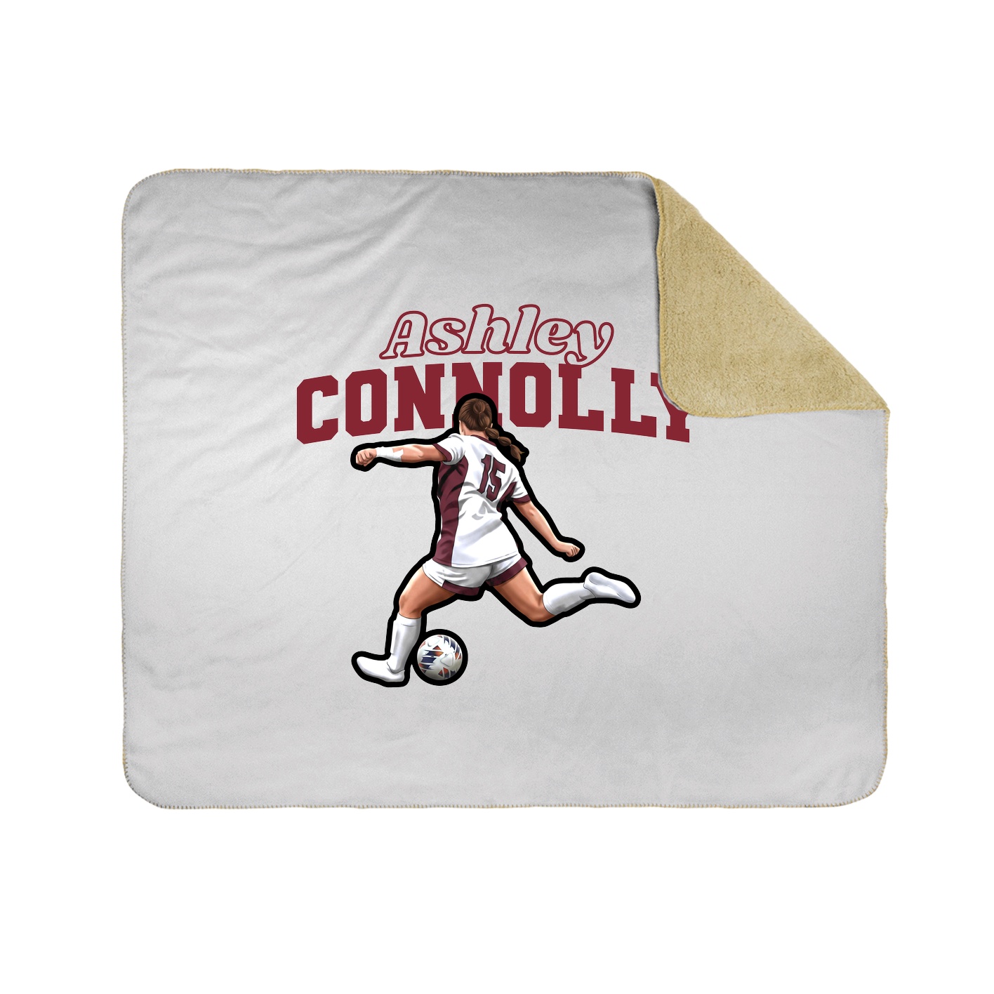 Throw Blanket — Name Arch in White