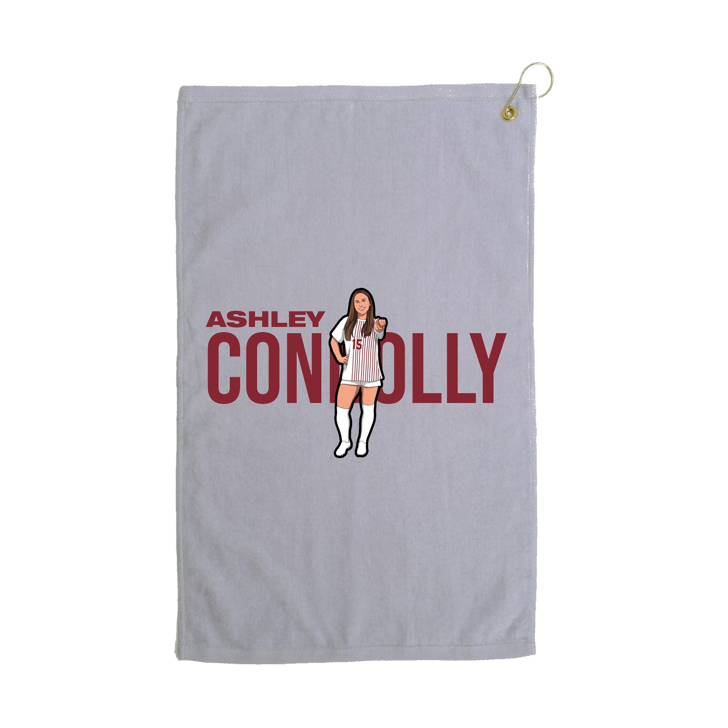 Golf Towel — Player Name in Grey