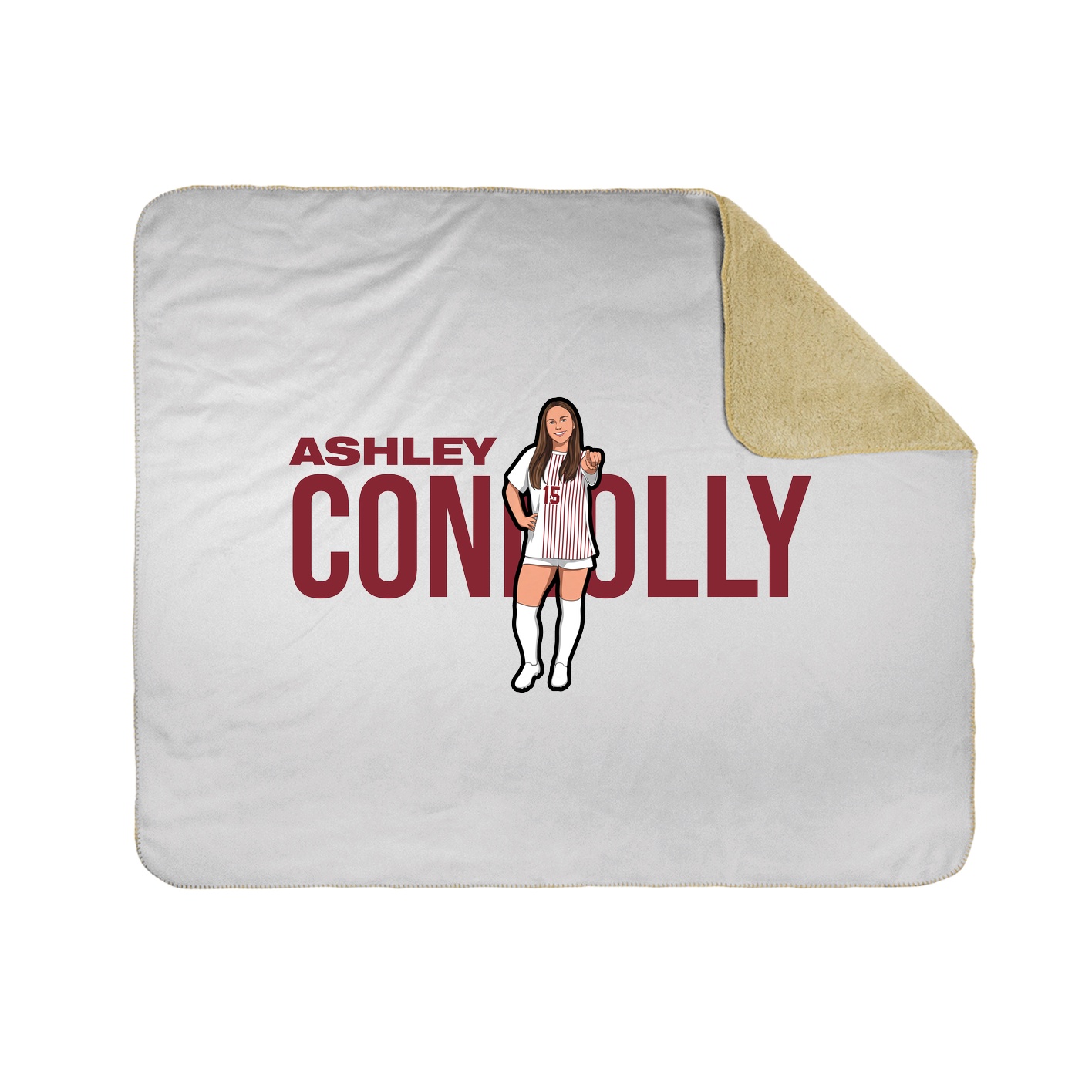Throw Blanket — Player Name in White