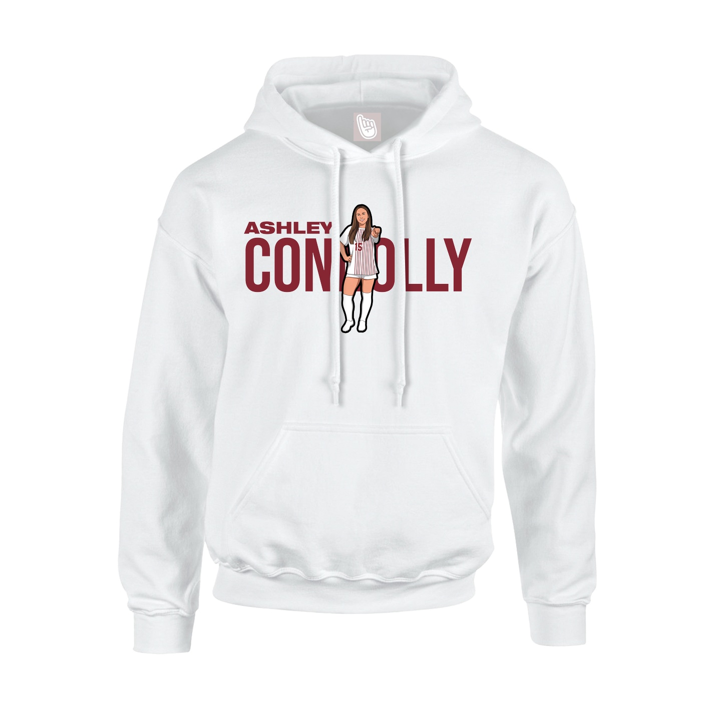 Youth Hoodie — Player Name in White