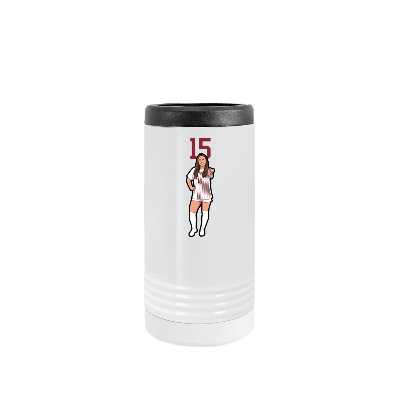 Slim Beverage Holder — Number Top in White