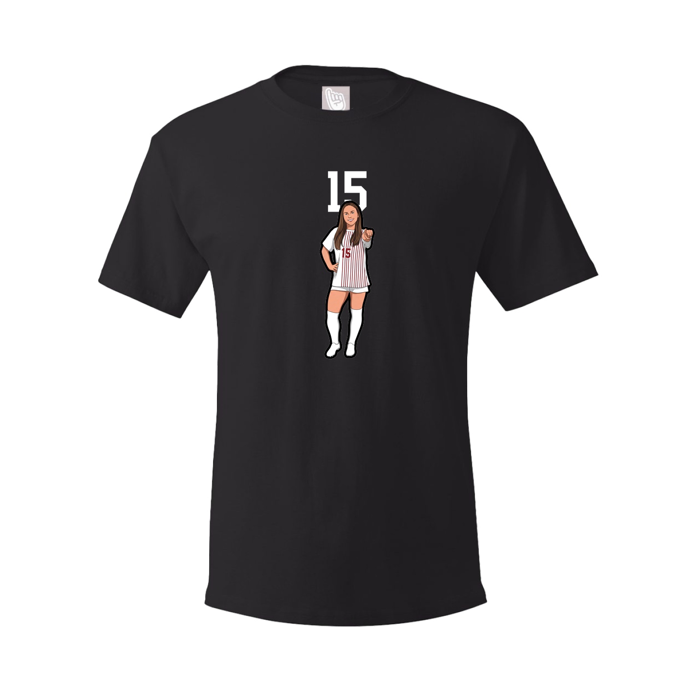 Youth Tee — Number Top in Black