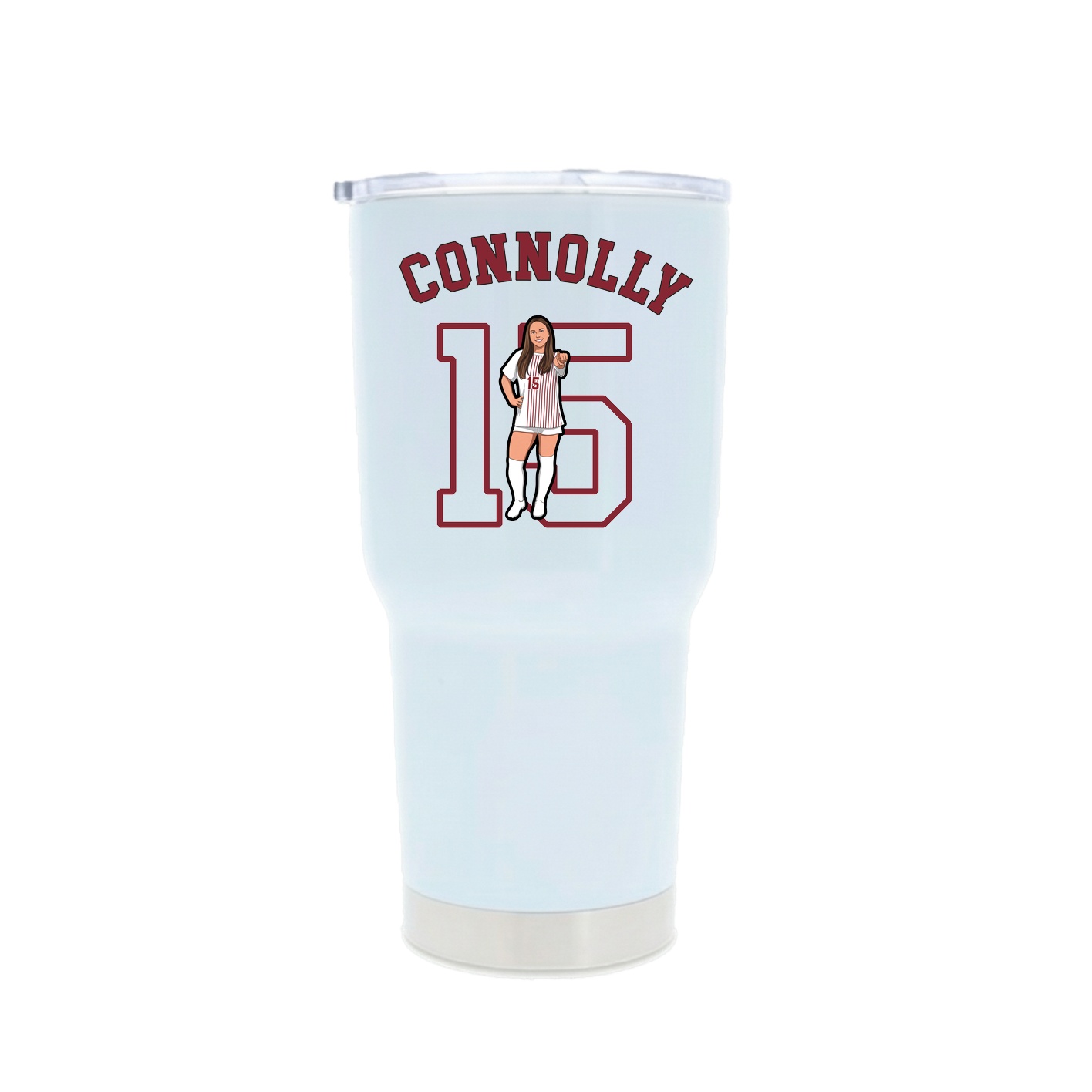 30oz Stainless Steel Tumbler — Shirsey Arch in White