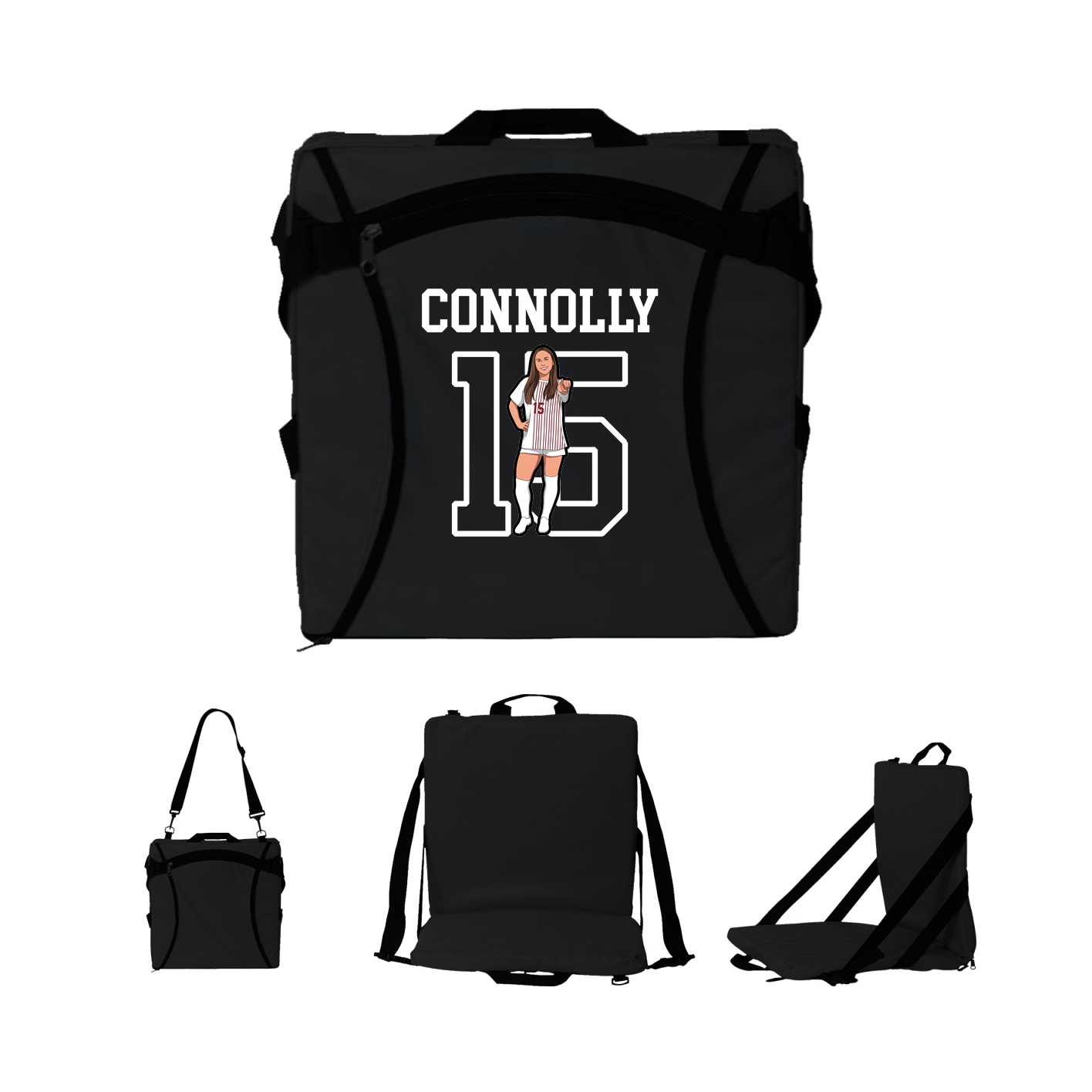 Folding Stadium Seat — Shirsey in Black