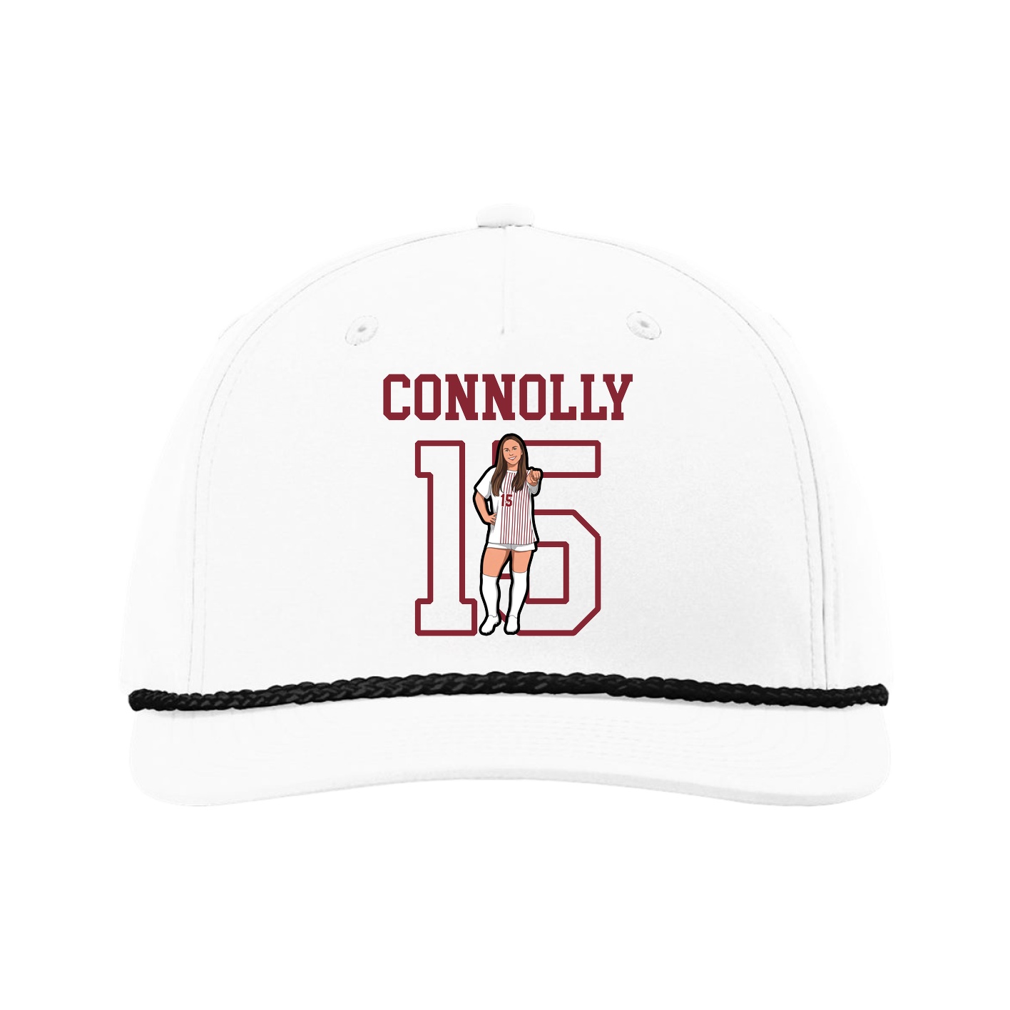 Five-Panel Classic Rope Cap — Shirsey in White