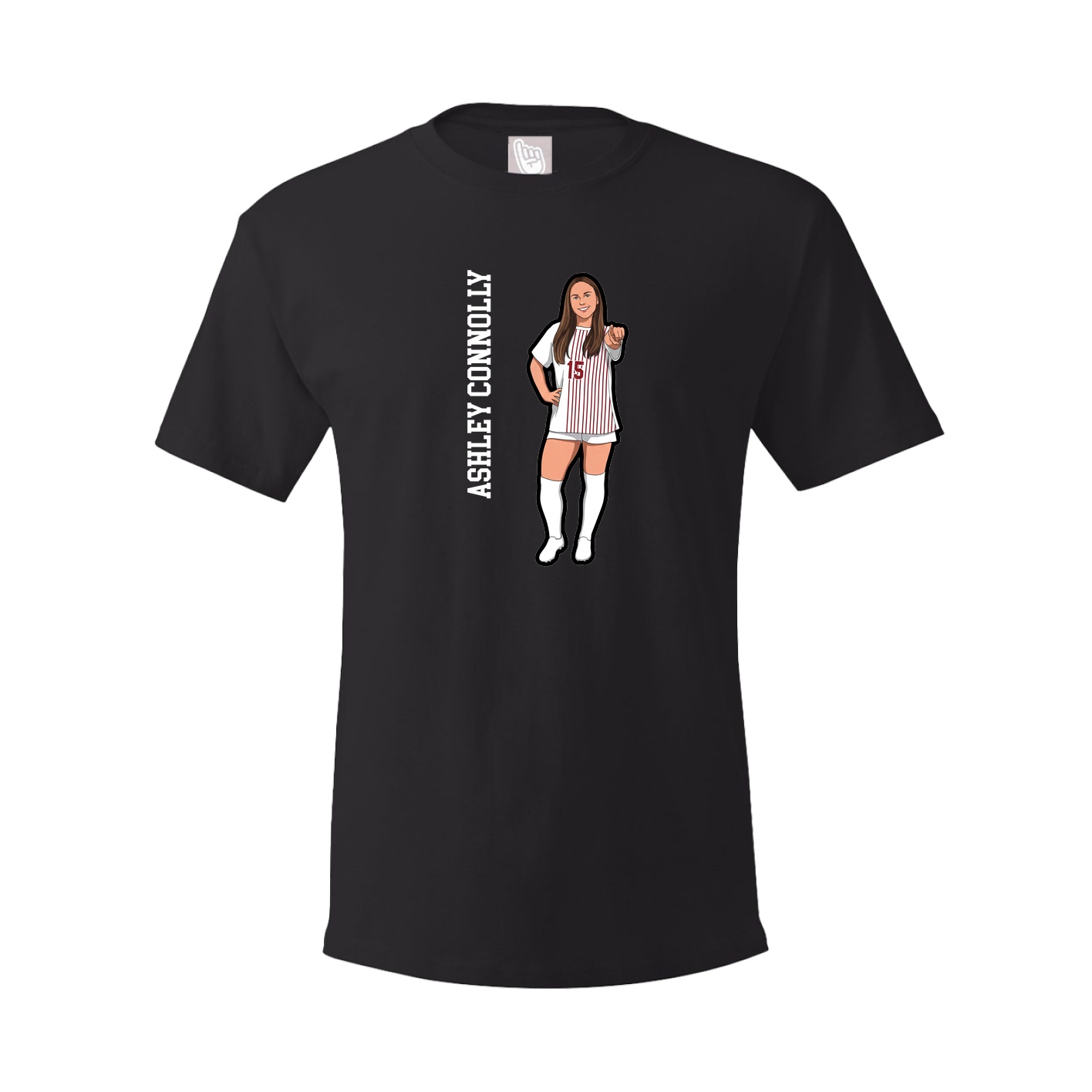 Youth Tee — Name Vertical in Black