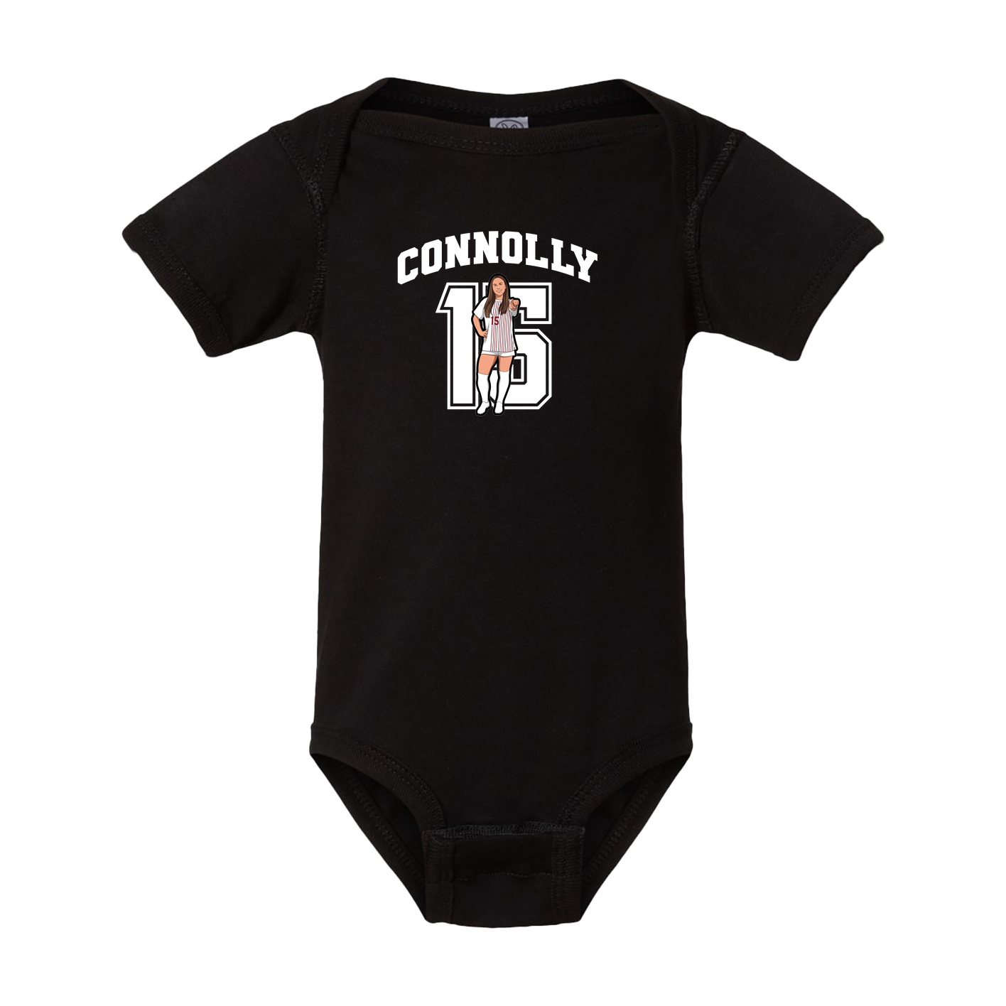 Baby Onesie — Number in Black
