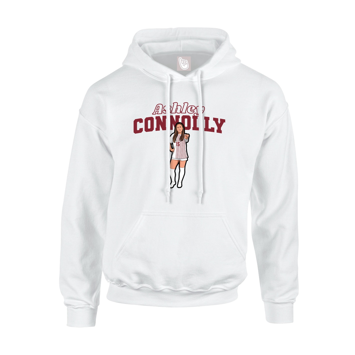 Hoodie — Name Arch in White