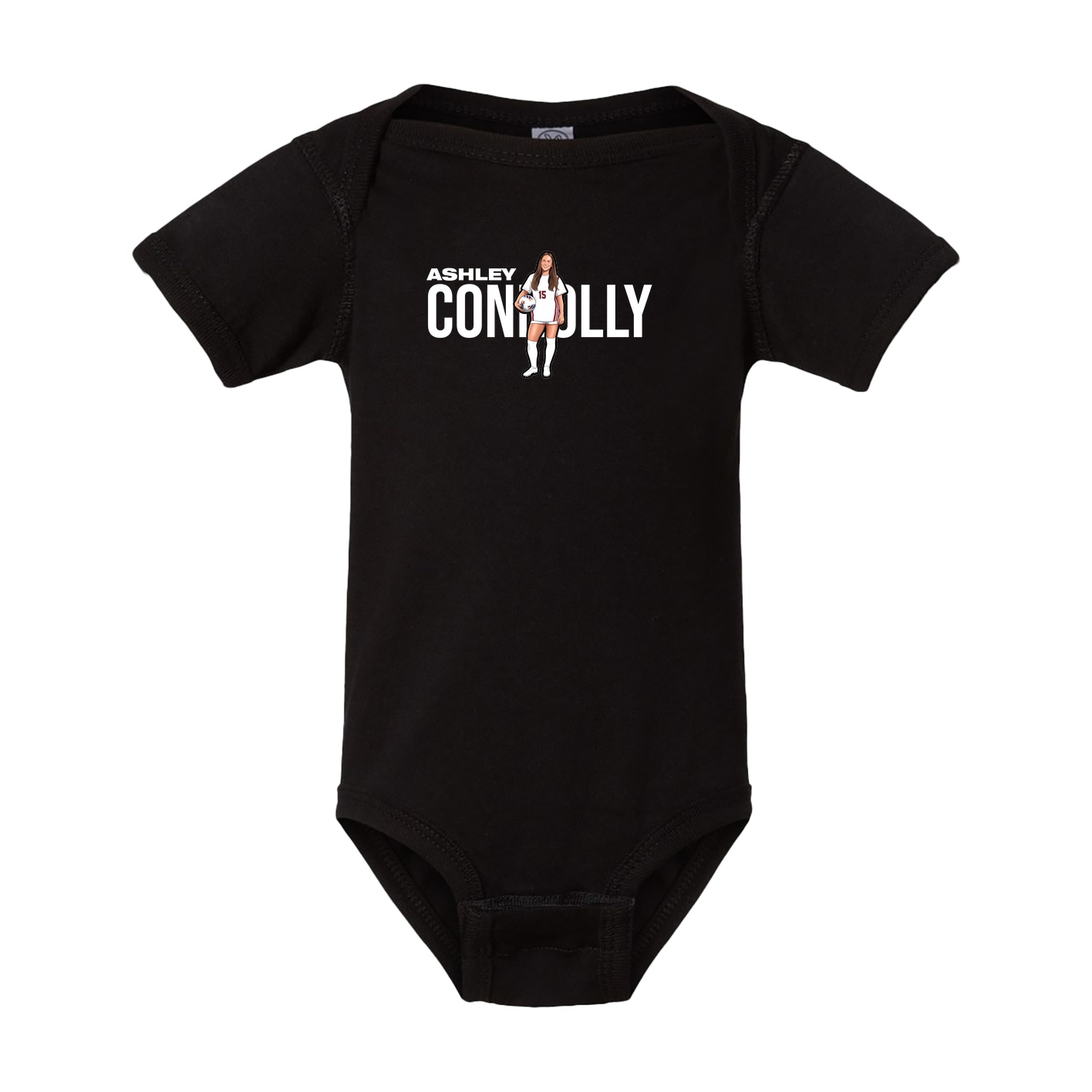 Baby Onesie — Player Name in Black