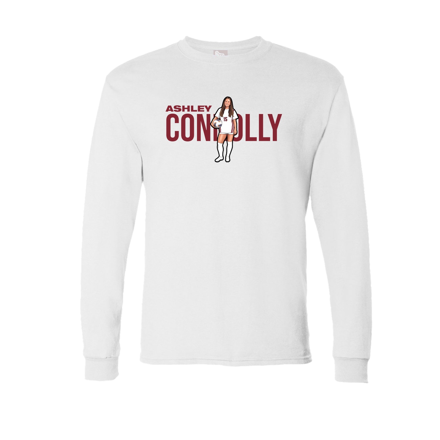 Long Sleeve Tee — Player Name in White