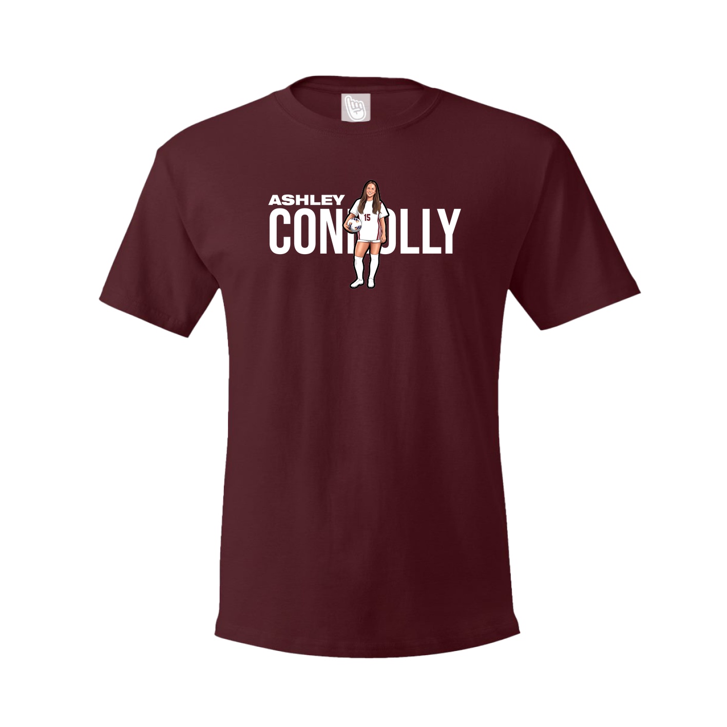 Youth Tee — Player Name in Maroon