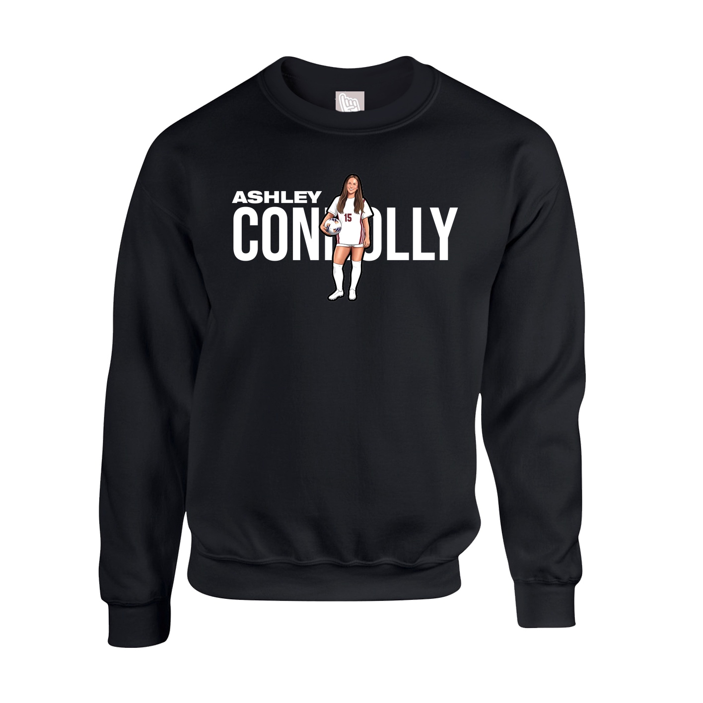 Fleece Crew — Player Name in Black