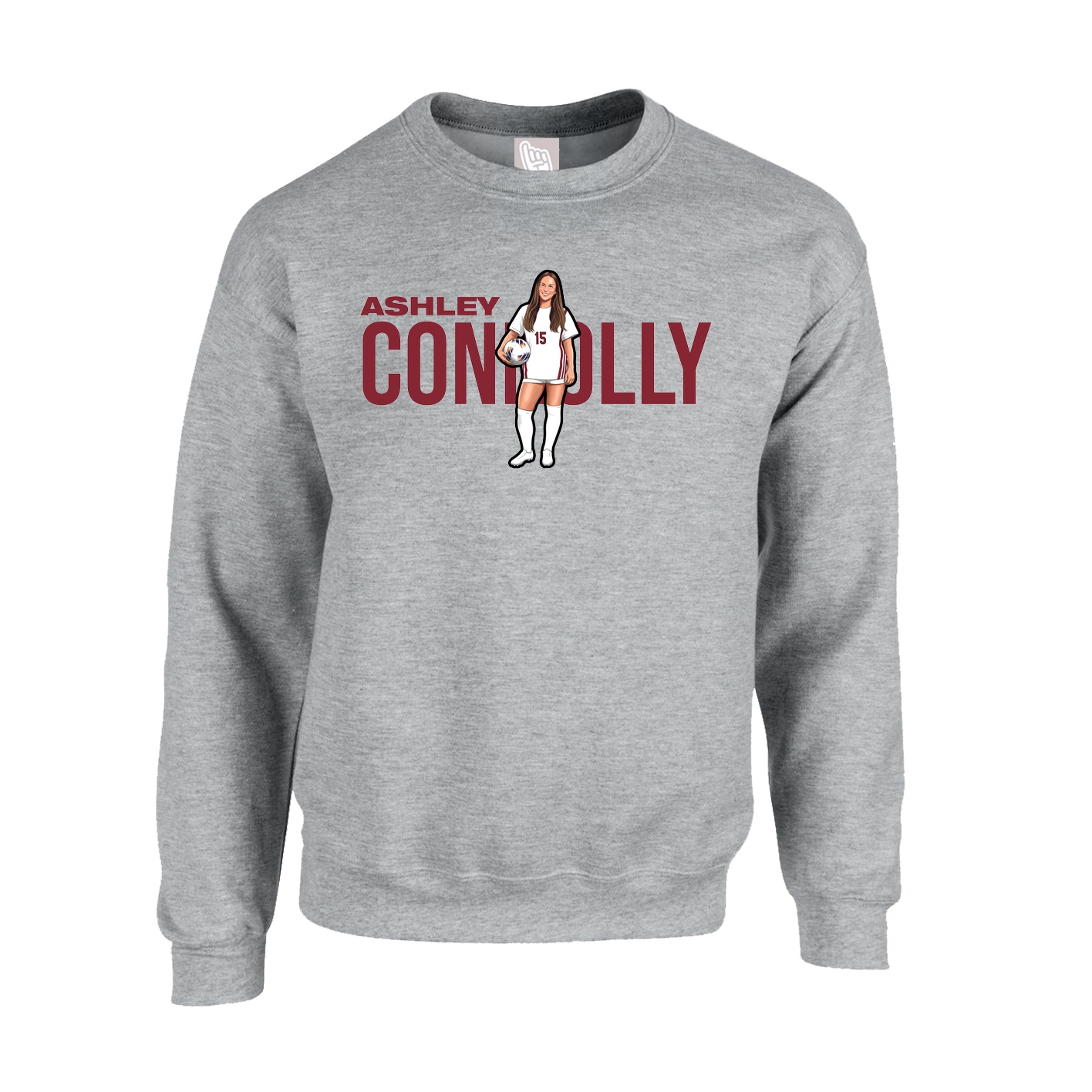 Fleece Crew — Player Name in Grey