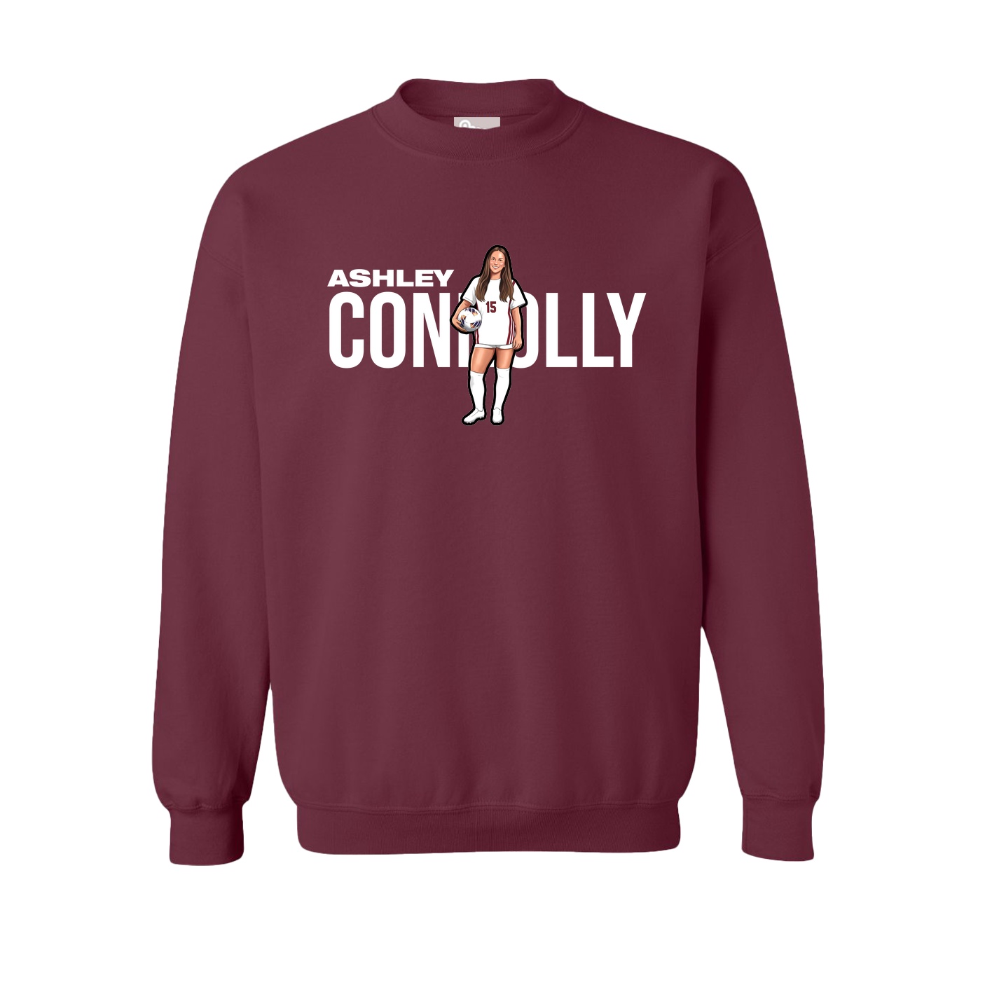 Fleece Crew — Player Name in Maroon