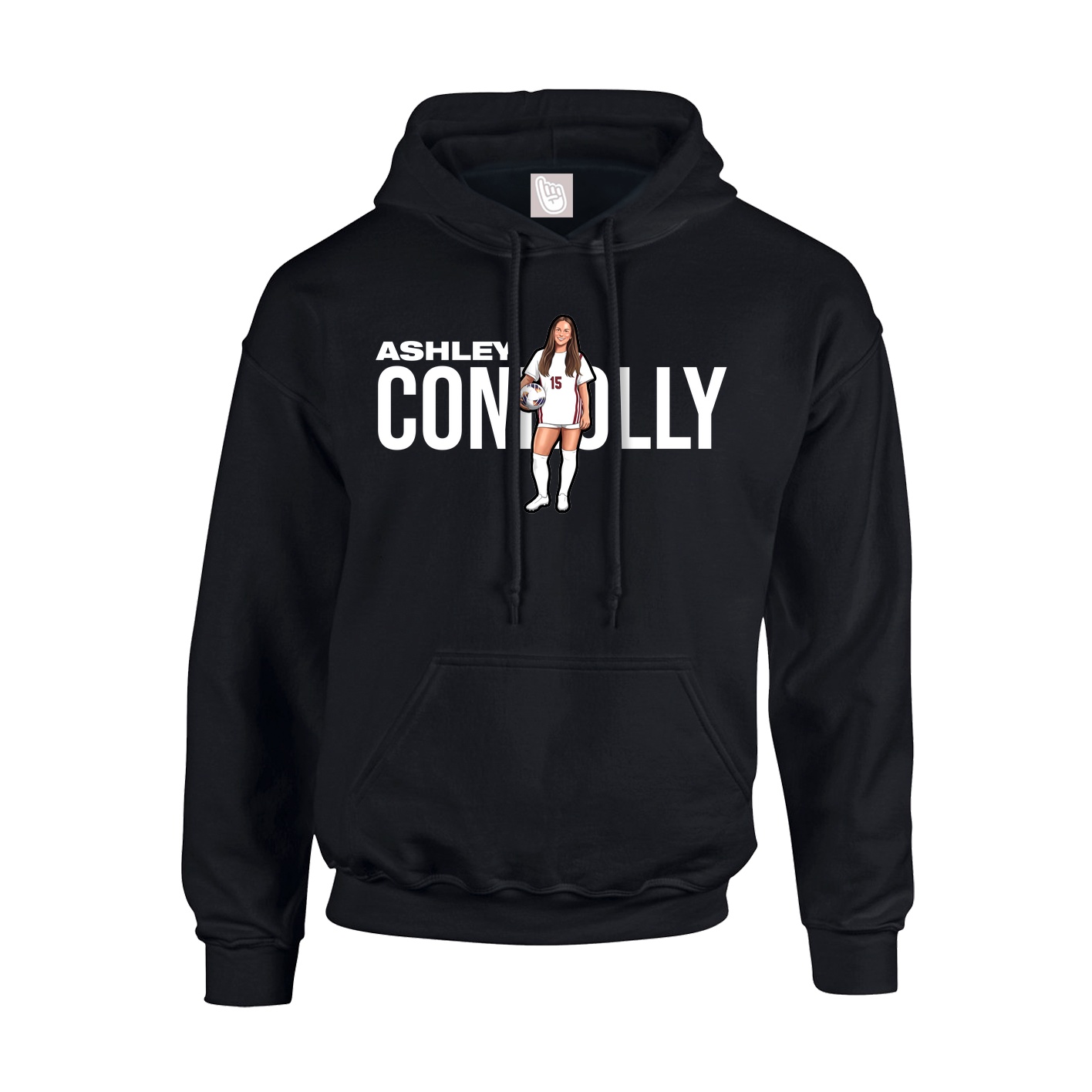 Youth Hoodie — Player Name in Black