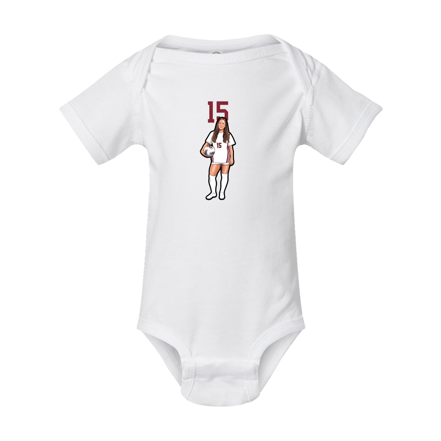 Baby Onesie — Number Top in White