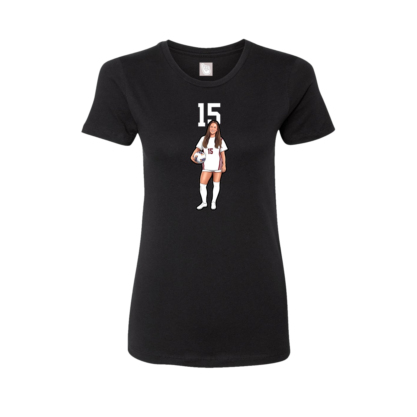 Womens Tee — Number Top in Black