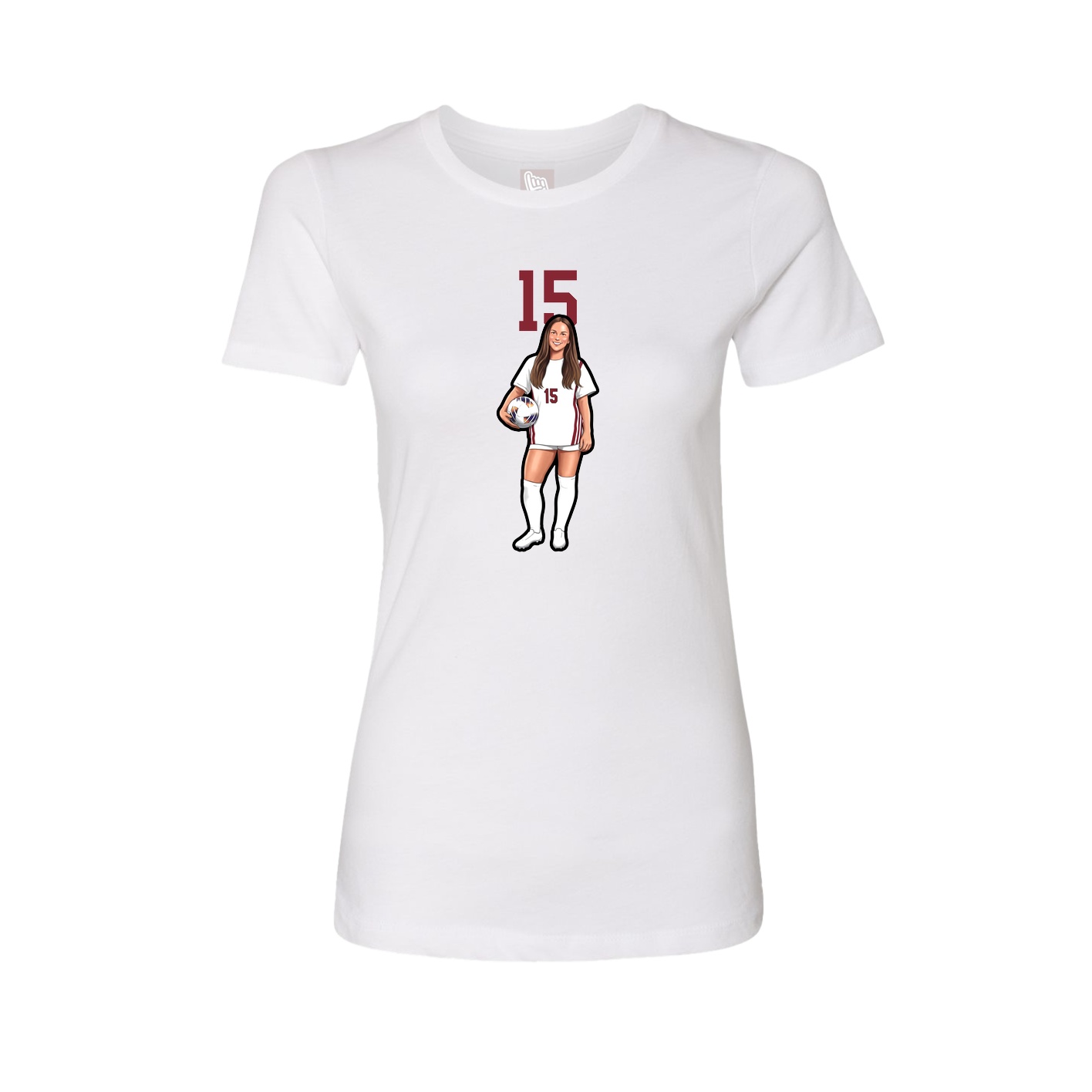 Womens Tee — Number Top in White
