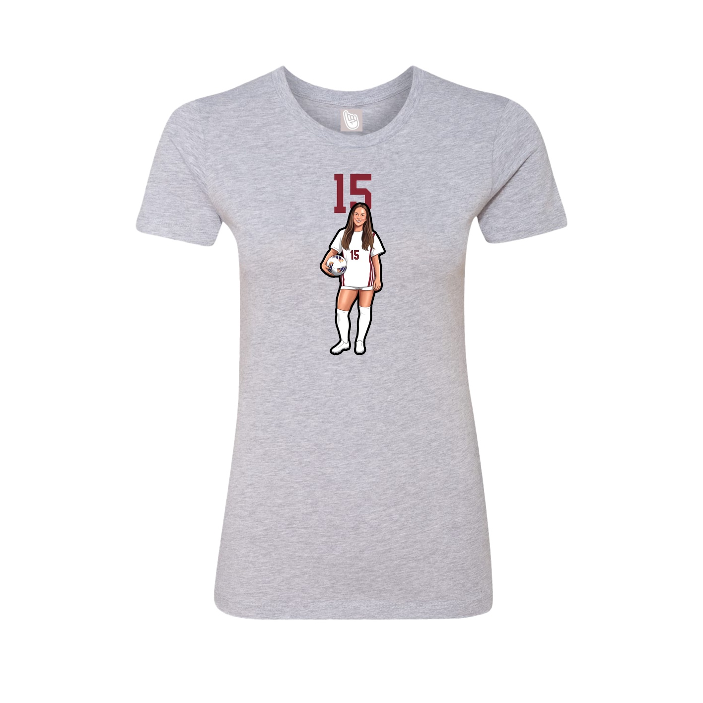 Womens Tee — Number Top in Grey