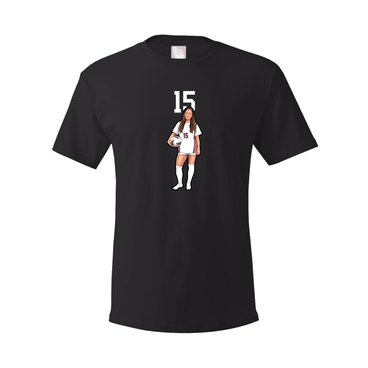 Youth Tee — Number Top in Black