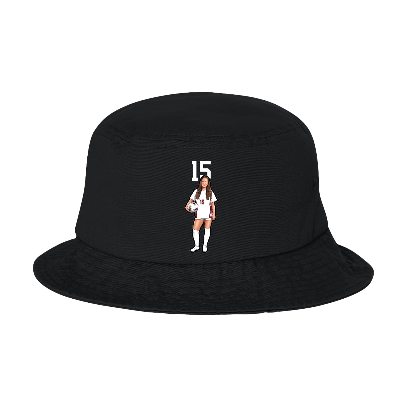 Bucket Cap — Number Top in Black