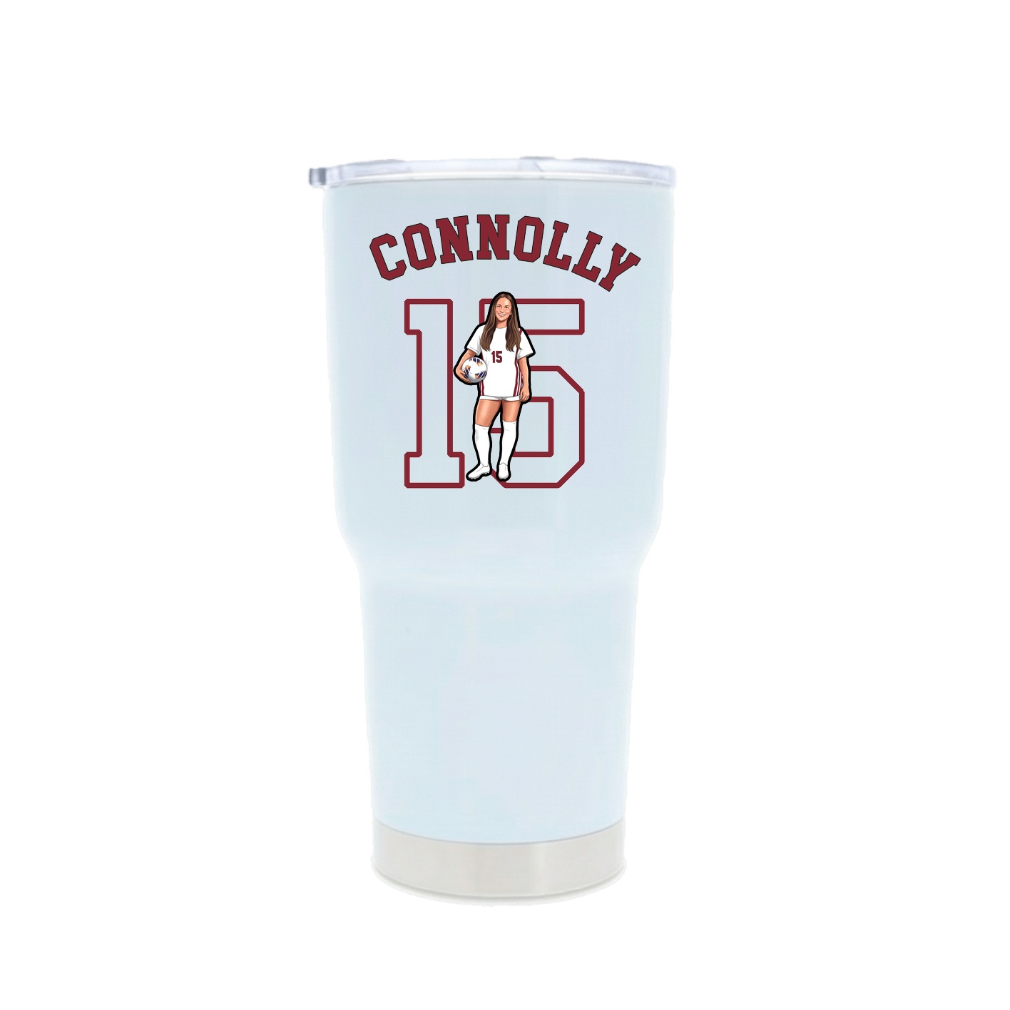30oz Stainless Steel Tumbler — Shirsey Arch in White