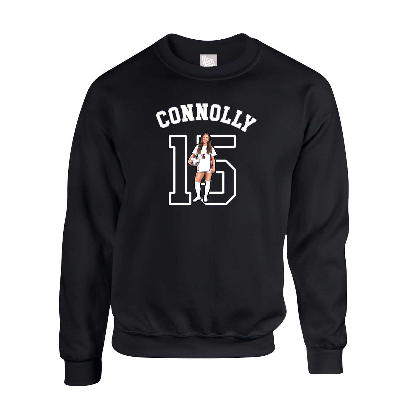 Fleece Crew — Shirsey Arch in Black