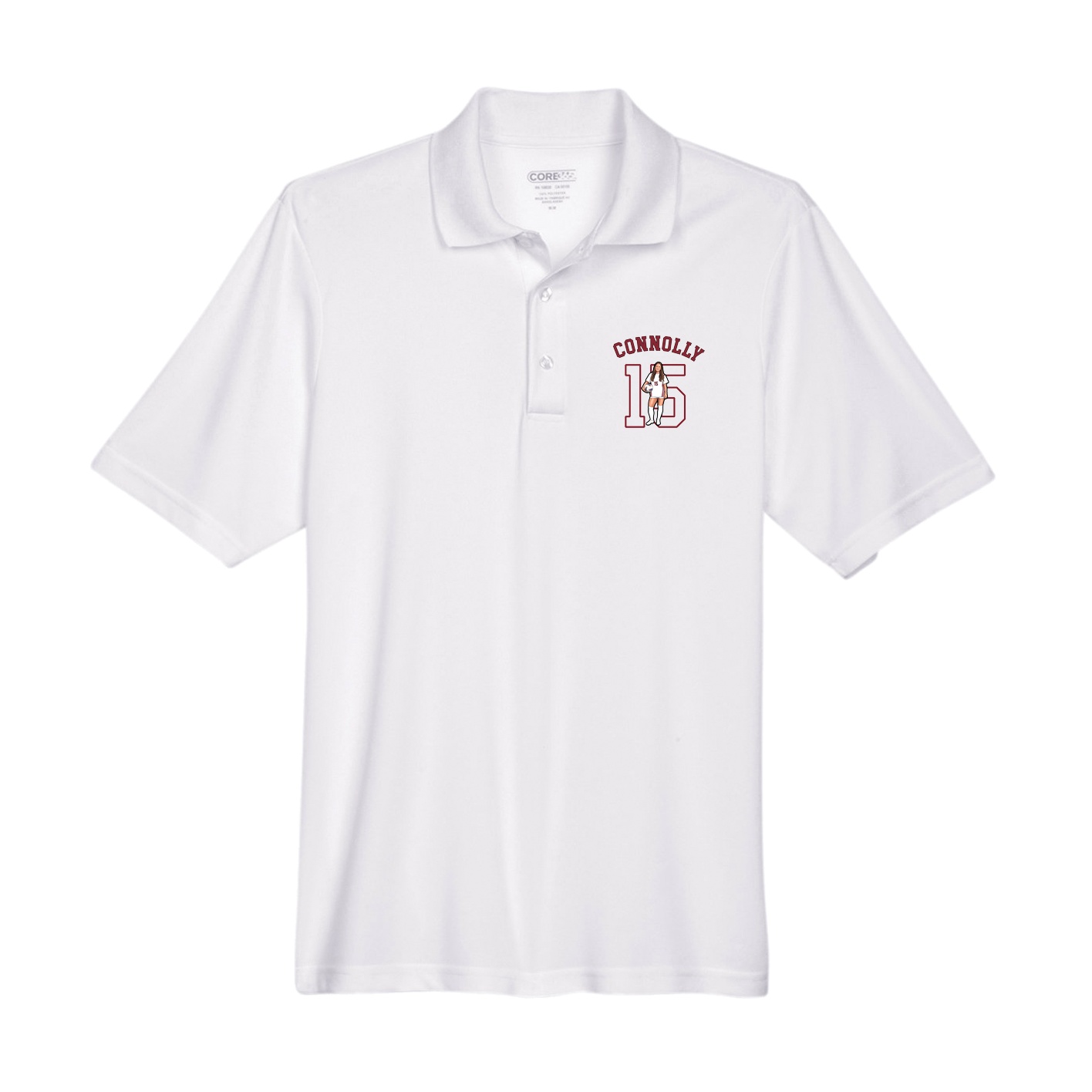 Performance Polo — Shirsey Arch in White