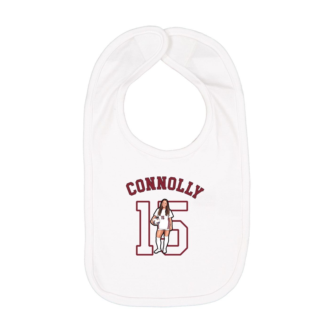 Infant Bib — Shirsey Arch in White