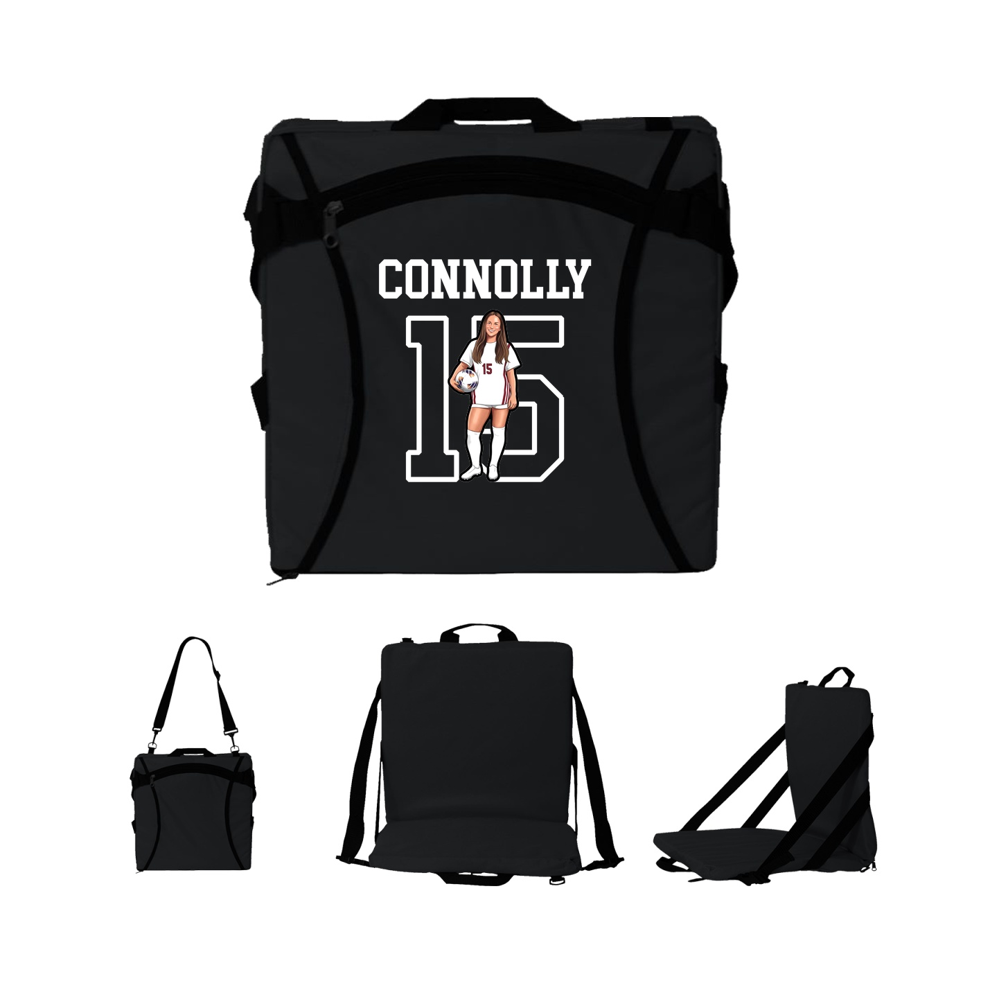 Folding Stadium Seat — Shirsey in Black