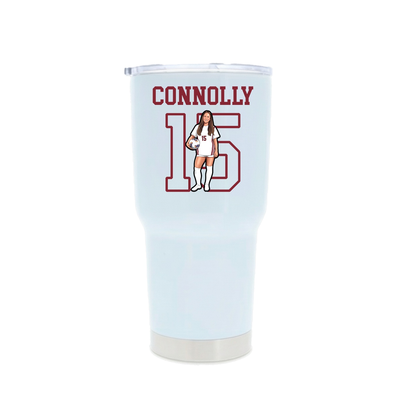 30oz Stainless Steel Tumbler — Shirsey in White