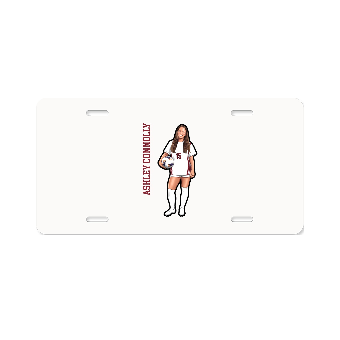 License Plate — Name Vertical in Classic