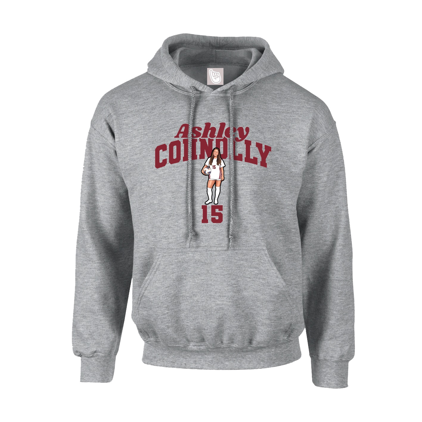 Youth Hoodie — Signature Arch in Grey