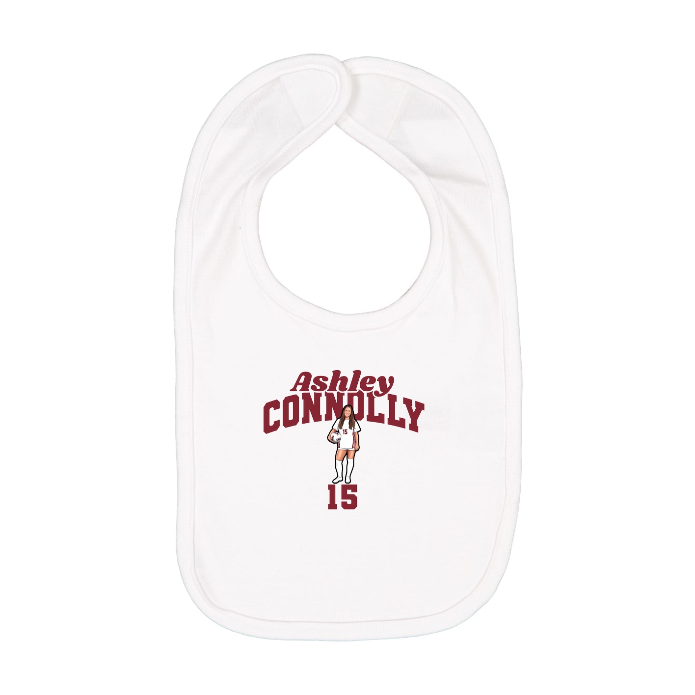 Infant Bib — Signature Arch in White