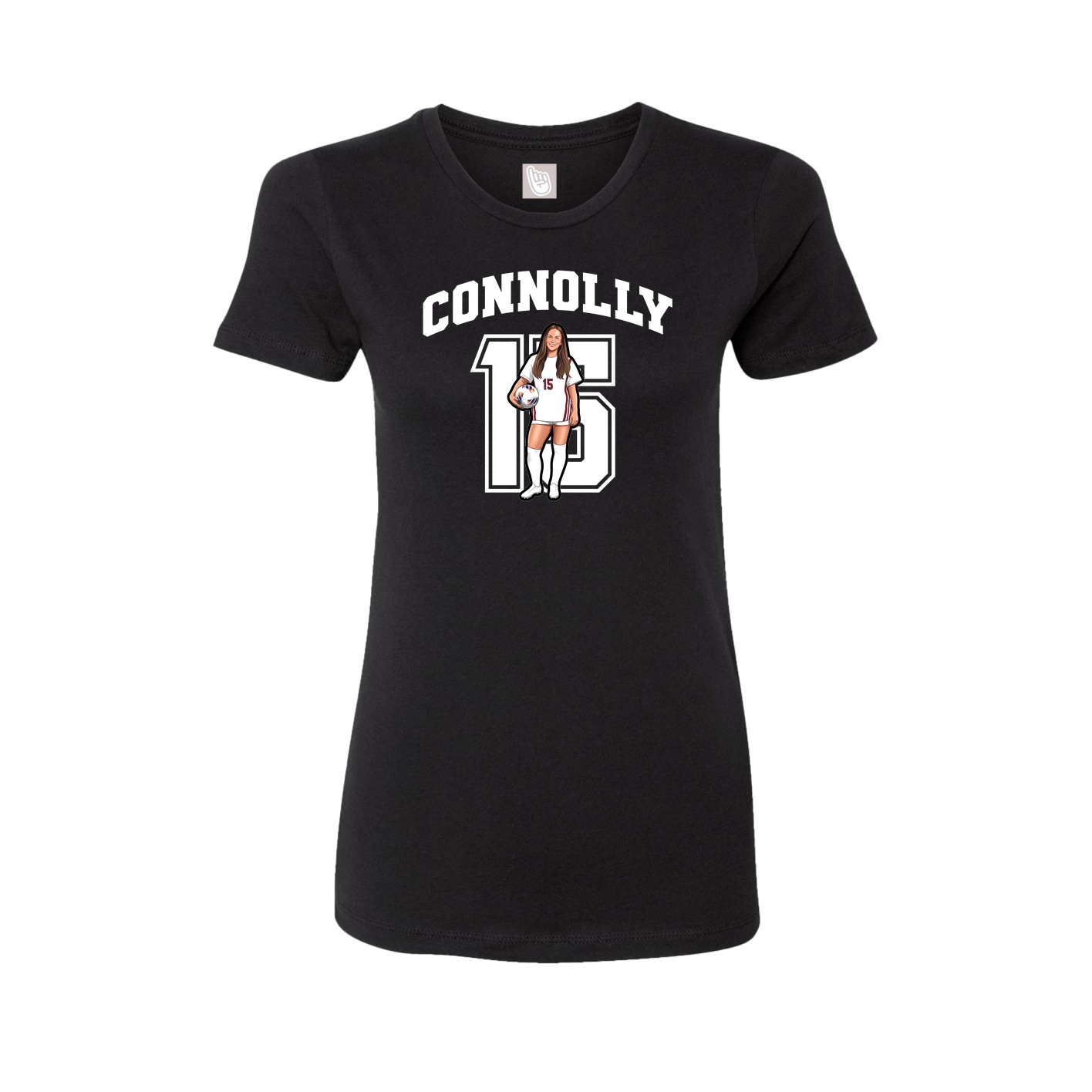 Womens Tee — Number in Black
