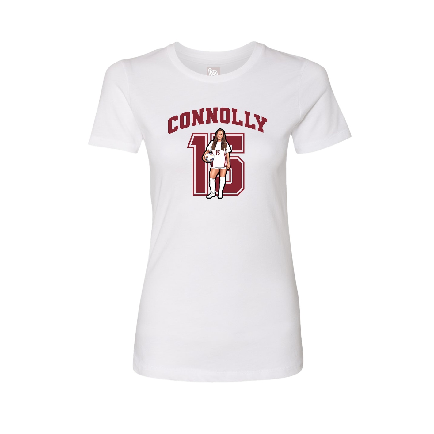 Womens Tee — Number in White