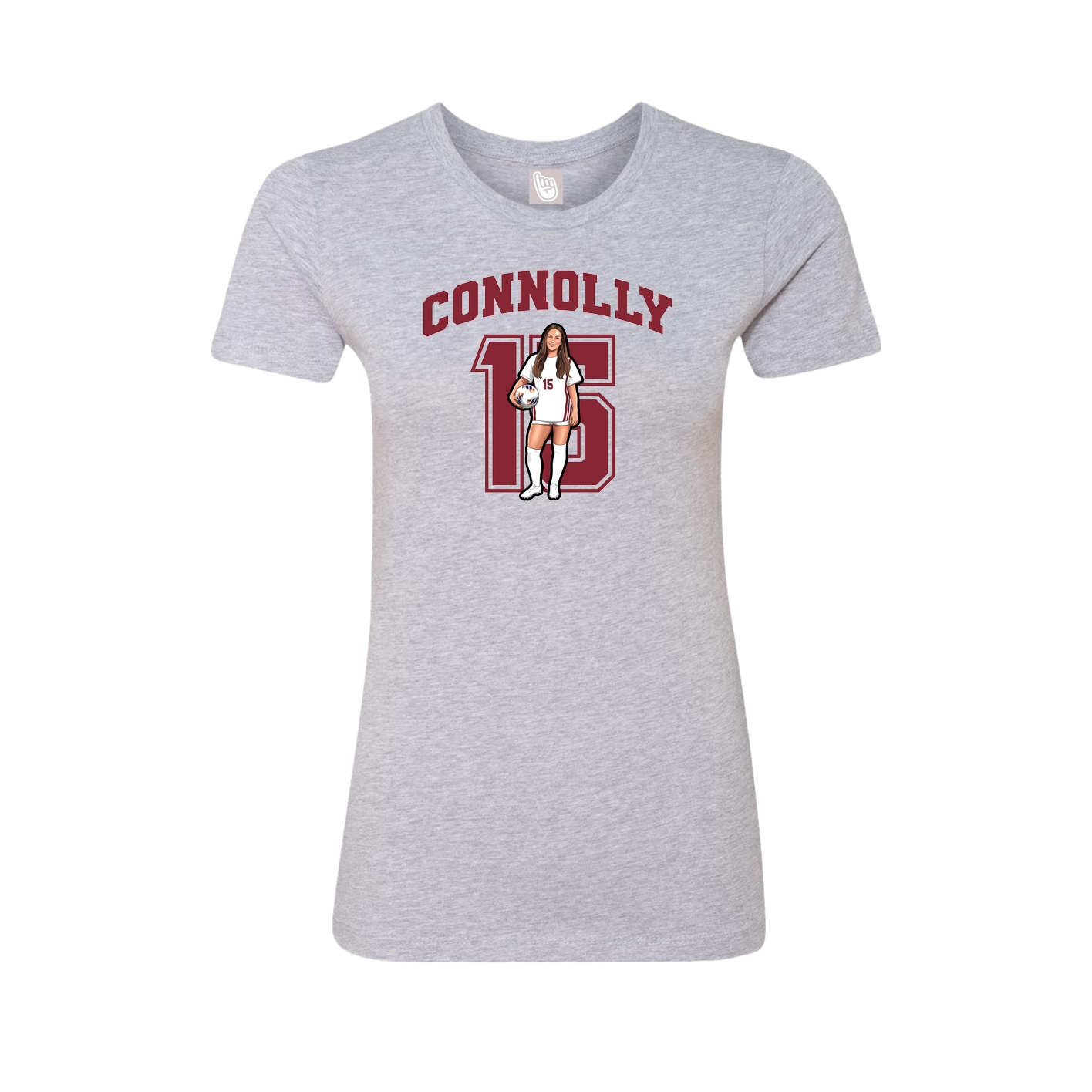 Womens Tee — Number in Grey