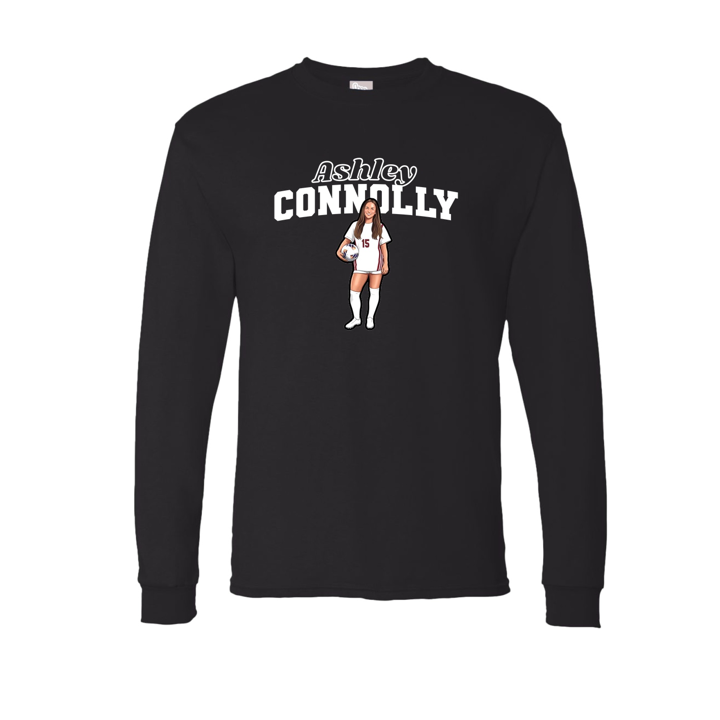 Long Sleeve Tee — Name Arch in Black