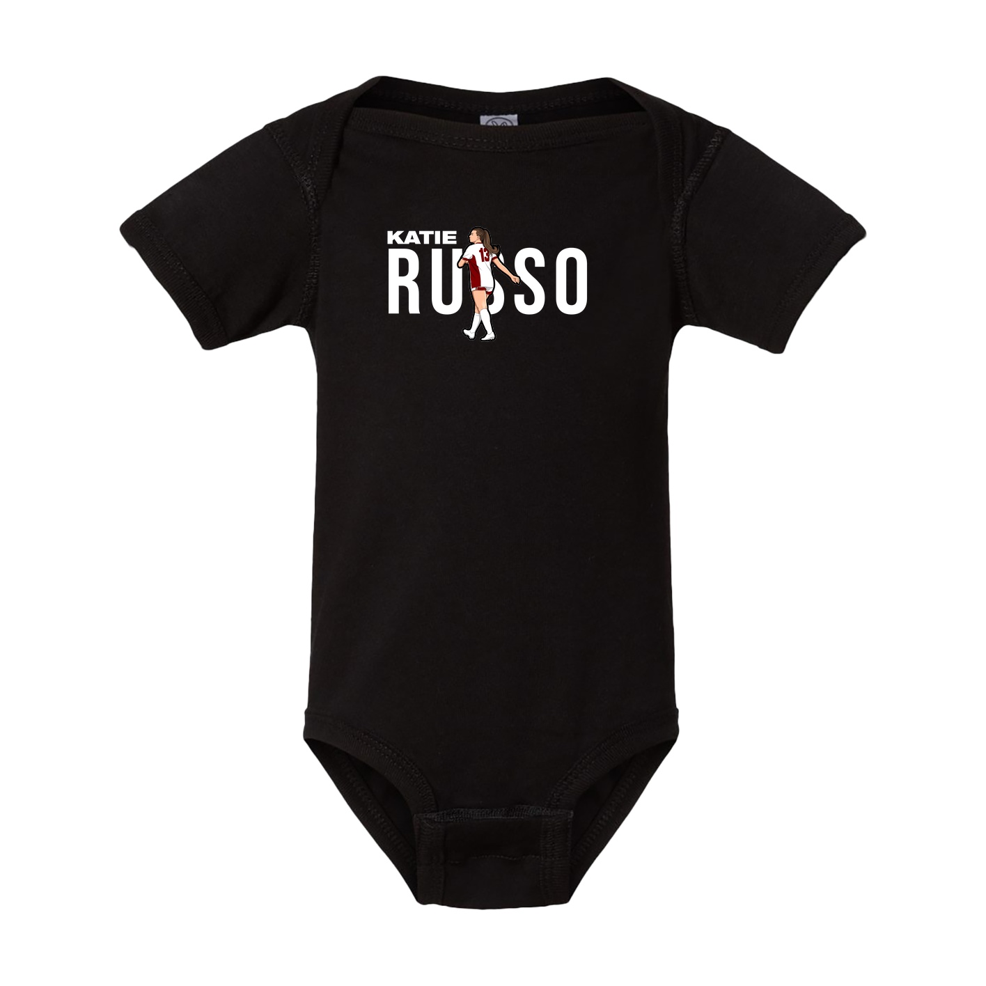 Baby Onesie — Player Name in Black