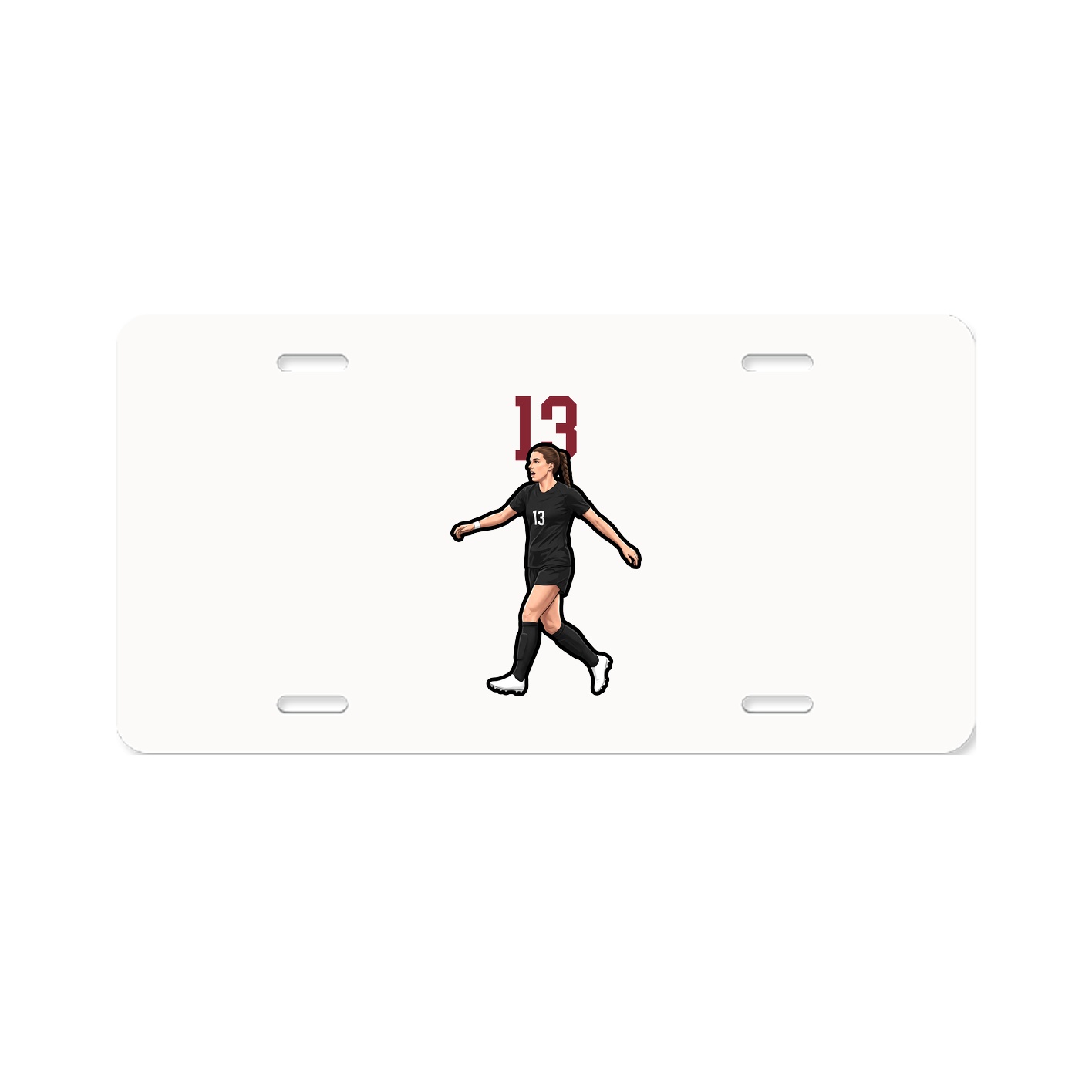 License Plate — Number Top in Classic