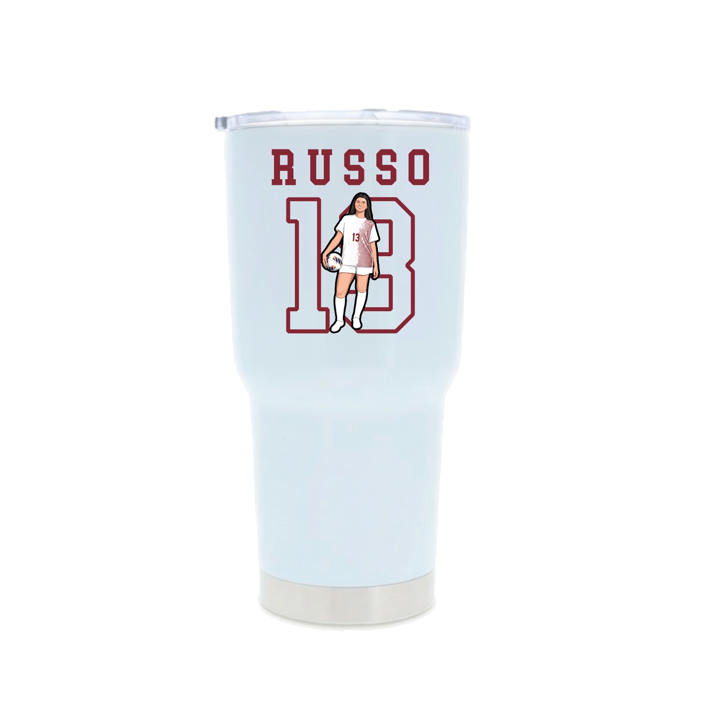 30oz Stainless Steel Tumbler — Shirsey in White